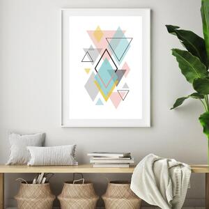 Plakat - Pastel Triangle (A4)