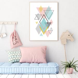 Plakat - Pastel Triangle (A4)