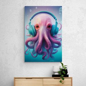 Slika hobotnica sa slušalicama