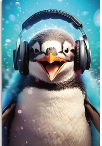 Slika pingvin sa slušalicama