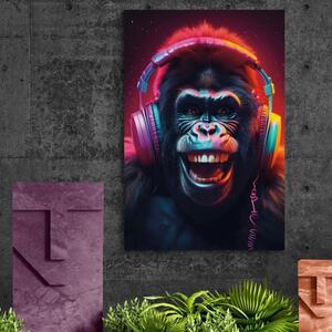 Slika gorila sa slušalicama