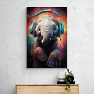 Slika slon sa slušalicama