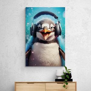 Slika pingvin sa slušalicama