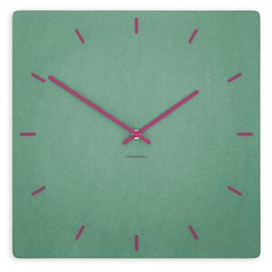 Zidni sat Luxhora Pura Square Mint Green 11 boja kazaljki