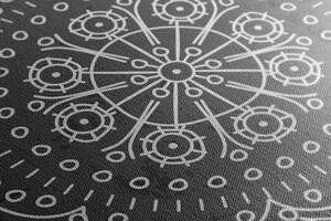 Slika ručno nacrtana Mandala u crno-bijelom dizajnu