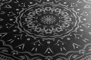 Slika Mandala u vintage stilu u crno-bijelom dizajnu