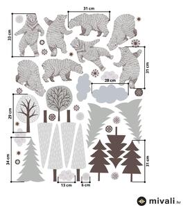 Zidne naljepnice - Medvjedi u šumi