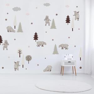 Zidne naljepnice - Medvjedi u šumi
