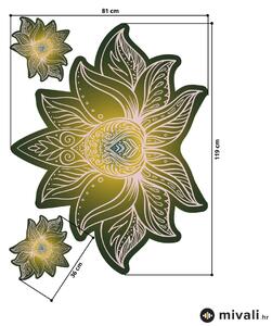 Zidne naljepnice - Lotus mandala zelena