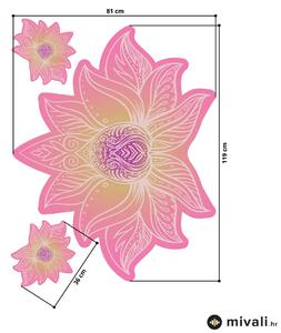 Zidne naljepnice - Lotus mandala roza