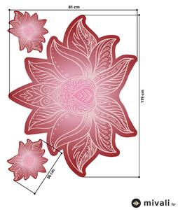Zidne naljepnice - Lotus mandala crvena