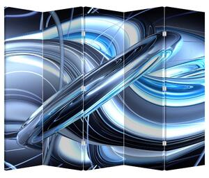 Paravan - plava apstrakcija (210x170 cm)