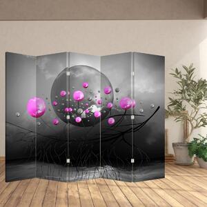 Paravan - Ružičaste kuglice (210x170 cm)