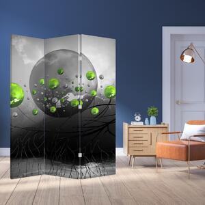 Paravan - Zelena apstraktna sfera (126x170 cm)