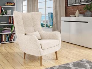 Fotelja Comfivo 204Svijetlo smeđa, 106x80x95cm, Tkanina, GambeNoge: Drvo
