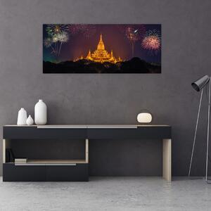 Slika vatrometa u Aziji (120x50 cm)