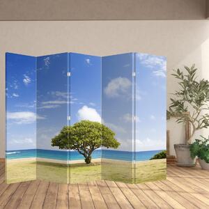 Paravan - Plaža s drvetom (210x170 cm)