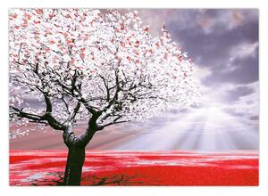 Crvena slika stabla (70x50 cm)