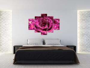 Slika cvijeta ružičaste ruže (150x105 cm)