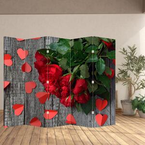 Paravan - Buket ruža (210x170 cm)
