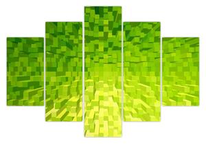 Slika žuto-zelenih kocki (150x105 cm)