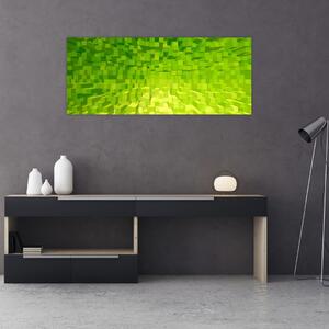Slika žuto-zelenih kocki (120x50 cm)