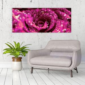 Slika cvijeta ružičaste ruže (120x50 cm)