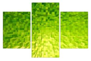 Slika žuto-zelenih kocki (90x60 cm)