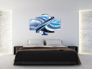 Slika plave apstrakcije (150x105 cm)