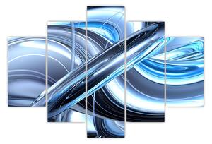 Slika plave apstrakcije (150x105 cm)
