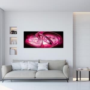 Slika ružičastih fraktala (120x50 cm)
