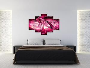 Slika ružičastih fraktala (150x105 cm)