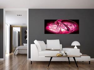 Slika ružičastih fraktala (120x50 cm)