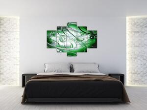 Slika zelene apstrakcije (150x105 cm)