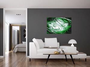 Slika zelene apstrakcije (90x60 cm)