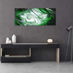 Slika zelene apstrakcije (120x50 cm)