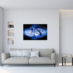 Plava apstraktna slika (90x60 cm)