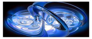 Plava apstraktna slika (120x50 cm)
