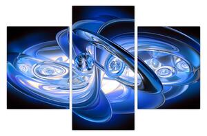 Plava apstraktna slika (90x60 cm)