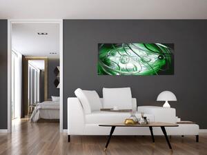 Slika zelene apstrakcije (120x50 cm)
