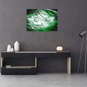 Slika zelene apstrakcije (70x50 cm)