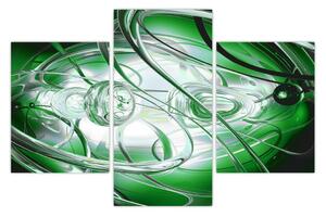 Slika zelene apstrakcije (90x60 cm)