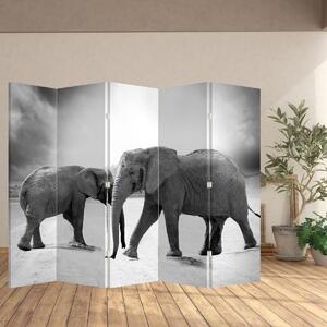 Paravan - Crni i bijeli slonovi (210x170 cm)
