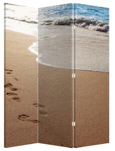 Paravan - Otisci stopala u pijesku i moru (126x170 cm)