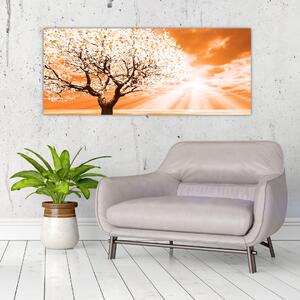 Narančasta slika stabla (120x50 cm)