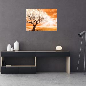 Narančasta slika stabla (70x50 cm)