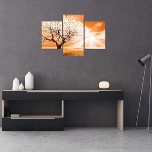 Narančasta slika stabla (90x60 cm)
