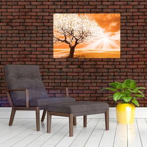 Narančasta slika stabla (90x60 cm)