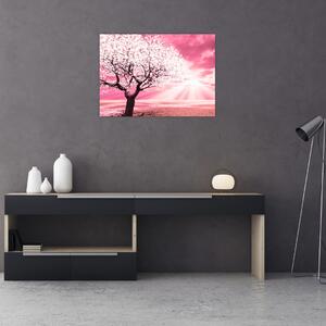 Ružičasta slika stabla (70x50 cm)