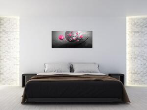 Slika ružičastih apstraktnih kugli (120x50 cm)
